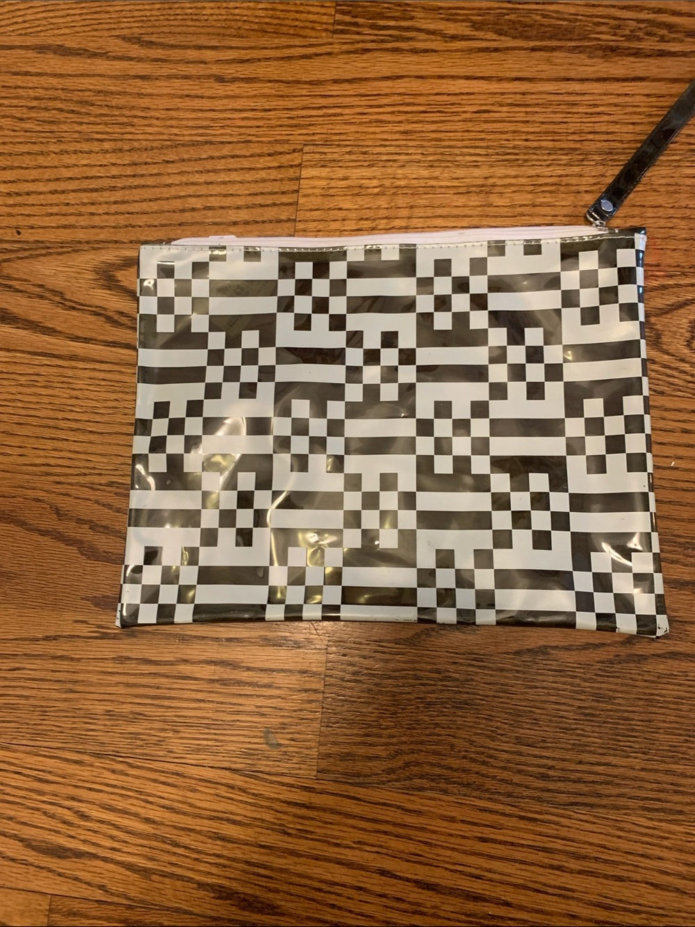 Amazon Black and White Geometric Wristlet Pouch